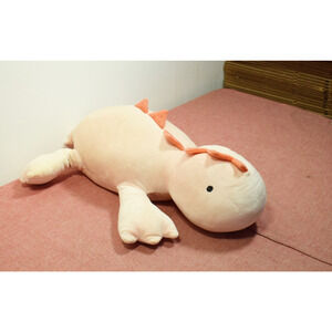 PillowfortDinosaur Weighted Plush Kids' Throw Pillow Pink (Dirt Marks)